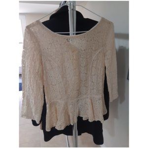 Brown Flower Lace top